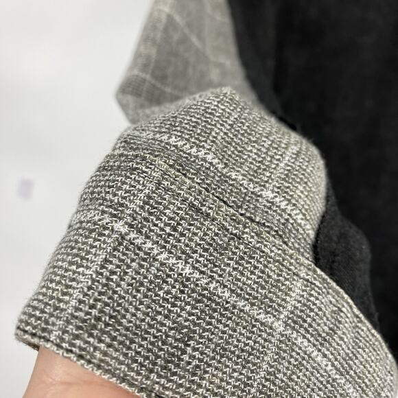 Buckle Gilded Intent Button Up Shirt Women Size XL Mixed Media Long Sleeve Gray - Picture 4 of 11